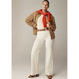 J.Crew Wide-Leg Corduroy Trouser in Ivory Size 29 NEW